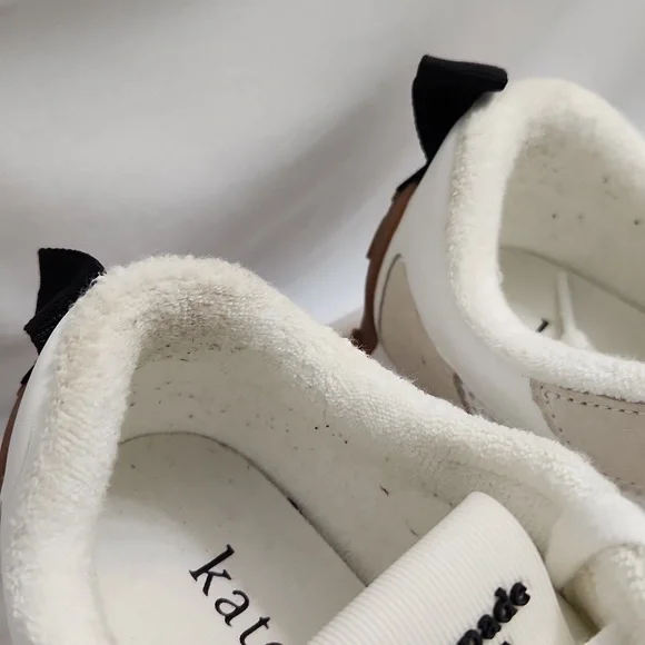 Kate Spade New York K As In Kate Leather Terry Cloth Sneakers (W Size 9) - Picture 13 of 13